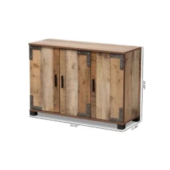 3 Door Cyrille Wood Shoe Cabinet Brown - Baxton Studio -Lamps and Lighting Store GUEST 27d47eb5 4595 4f1c b3e6 0343ba865917