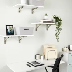 Built Industrial 2 Pack Folding L Wall Shelf Bracket, 10 Inch Collapsible Hardware With Locking Hinge For Garage Shelves, Holds 120lbs -Lamps and Lighting Store GUEST 287cb2e8 070c 48d4 bea1 4033a2fb6480