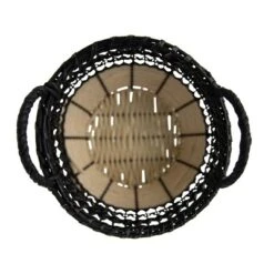 Natural Woven Black Rattan, Rope & Metal Basket - Foreside Home & Garden -Lamps and Lighting Store GUEST 28ac8ae6 deef 40ee ab82 1e4a5a1cb22e