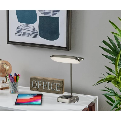 Radley Charge Table Lamp With Smart Switch Silver (Includes LED Light Bulb) - Adesso 7 Radley Charge Table Lamp With Smart Switch Silver (Includes LED Light Bulb) - Adesso - Image 5