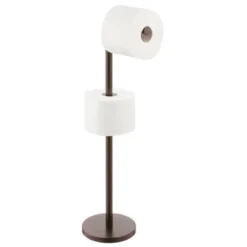 MDesign Toilet Paper Roll Holder Stand/Dispenser - Brushed Stainless - Bronze -Lamps and Lighting Store GUEST 29b73815 09ff 4272 a7db cbfd2db30f5c