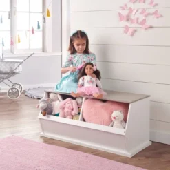 Badger Basket Two Bin Stackable Storage Cubby White/Gray Woodgrain -Lamps and Lighting Store GUEST 2a61ba89 5b0c 4d8a a8f4 f718f1a9e022