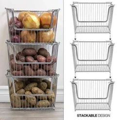 Sorbus Stackable Metal Wire Basket For Kitchen, Home And Pantry -Lamps and Lighting Store GUEST 2a763c01 dad7 41d1 bcfc eda4b1935f77
