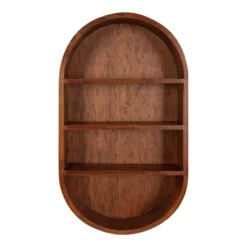 Lamps and Lighting Store 34 16" X 28" Hutton Wood Capsule Decorative Wall Shelf Walnut Brown - Kate & Laurel All Things Decor