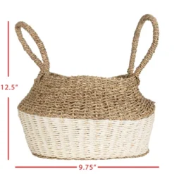 White Rope & Seagrass Belly Basket - Foreside Home & Garden 13 White Rope & Seagrass Belly Basket - Foreside Home & Garden -Lamps and Lighting Store GUEST 2b5c7d5d 9312 43e5 bef3 a5a623f83502
