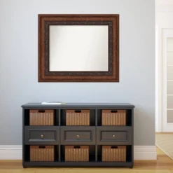 38" X 32" Non-Beveled Decorative Bronze Wall Mirror - Amanti Art -Lamps and Lighting Store GUEST 2c28b7aa ab72 4729 a106 057996a11152