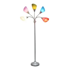 67" Contemporary Multi 5-Head Gooseneck Adjustable Floor Lamp With Shades - Simple Designs -Lamps and Lighting Store GUEST 2da36fb2 4155 4ac1 b442 7a0cb6b56b18