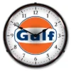 Collectable Sign & Clock | Gulf LED Wall Clock Retro/Vintage, Lighted - Great For Garage, Bar, Mancave, Gym, Office Etc 14 Inches -Lamps and Lighting Store GUEST 2e1094e3 a544 4027 bda3 7f1ccf95dedb