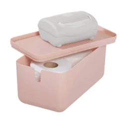 Cade Lidded Storage Bin Blush - IDESIGN -Lamps and Lighting Store GUEST 2e1fc6a2 219d 483f be0d 6b3025f8c554