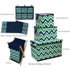 Bacati - Mix N Match Navy/Green Storage Caddy -Lamps and Lighting Store GUEST 2e73ce8c a2db 488b 9abb 9ee10c4bcc22