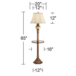 Kathy Ireland Hyde Park Vintage Rustic Floor Lamps With Glass Tray Tables 65" Tall Set Of 2 Bronze Nightlight Beige Fabric Bell Shade For Living Room 11 Kathy Ireland Hyde Park Vintage Rustic Floor Lamps With Glass Tray Tables 65" Tall Set Of 2 Bronze Nightlight Beige Fabric Bell Shade For Living Room -Lamps and Lighting Store GUEST 2ee32704 1b70 42f3 bd6b d92f7ca871a6