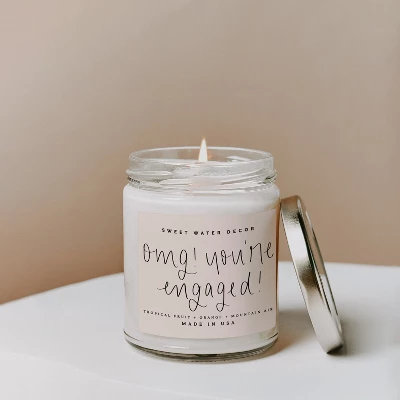 Sweet Water Decor Omg! You're Engaged 9oz Clear Jar Soy Candle 4 Sweet Water Decor Omg! You're Engaged 9oz Clear Jar Soy Candle - Image 2