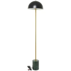 Metal Umbrella Style Floor Lamp With Marble Base Black (Includes LED Light Bulb) - Olivia & May -Lamps and Lighting Store GUEST 2fe3b985 9b12 494b b348 ff10b22854f6