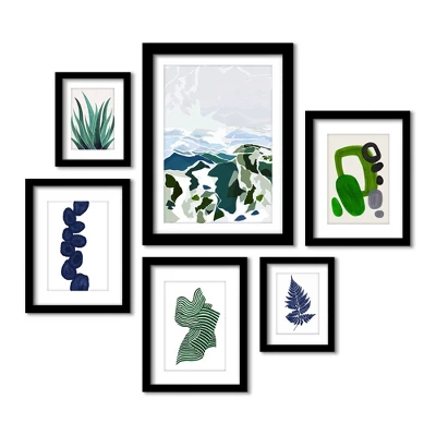 (Set Of 6) Framed Prints Gallery Wall Art Set Green Mountains By Louise Robinson - Americanflat 8 (Set Of 6) Framed Prints Gallery Wall Art Set Green Mountains By Louise Robinson - Americanflat - Image 6