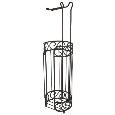 Home Basics Scroll Collection Freestanding Dispensing Toilet Paper Holder, Bronze 5 Home Basics Scroll Collection Freestanding Dispensing Toilet Paper Holder, Bronze - Image 3