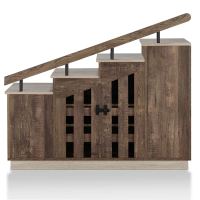 Barstead Wood Staircase Shoe Cabinet In Reclaimed Oak - Furniture Of America 8 Barstead Wood Staircase Shoe Cabinet In Reclaimed Oak - Furniture Of America - Image 6