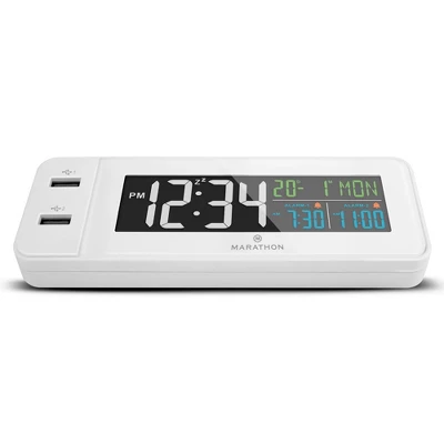 Marathon Hotel Collection LED Colour Display Fast Dual USB Charging Alarm Clock 11 Marathon Hotel Collection LED Colour Display Fast Dual USB Charging Alarm Clock - Image 9
