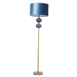 Fabric Floor Lamp With Drum Shade Blue - Olivia & May -Lamps and Lighting Store GUEST 34c9b419 0afb 41b6 8c4f 632f9f6577b6