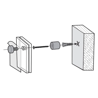 Azar Displays Floating Styrene Wall Frame With Rounded Edges, Silver Stand Off Caps: 22" X 28" Graphic Size, Overall Frame Size: 23.5"W X 31.5''H 7 Azar Displays Floating Styrene Wall Frame With Rounded Edges, Silver Stand Off Caps: 22" X 28" Graphic Size, Overall Frame Size: 23.5"W X 31.5''H - Image 5