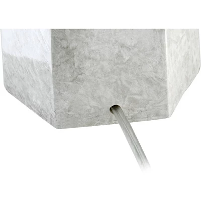 360 Lighting Julie Modern Table Lamps 27 1/2" Tall Set Of 2 Faux Marble Gold Tapered Column Fabric Drum Shade For Bedroom Living Room Bedside Office 6 360 Lighting Julie Modern Table Lamps 27 1/2" Tall Set Of 2 Faux Marble Gold Tapered Column Fabric Drum Shade For Bedroom Living Room Bedside Office - Image 4