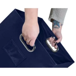 Niche Cubo 4pk Foldable Fabric Storage Bin With Label Holder Blue -Lamps and Lighting Store GUEST 376adbf8 5c36 4d96 a7c9 815143c8090a