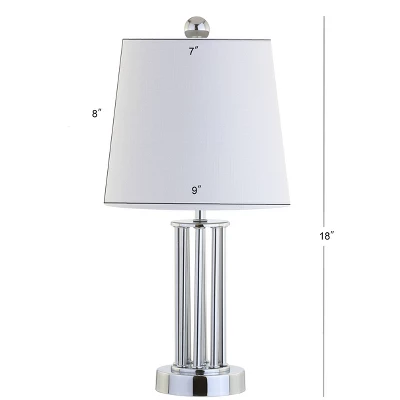 18" Metal Lillian Mini Table Lamp (Includes LED Light Bulb) Silver - JONATHAN Y 5 18" Metal Lillian Mini Table Lamp (Includes LED Light Bulb) Silver - JONATHAN Y - Image 3