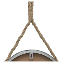 11.9" Suspended Round Galvanized Metal Wall Mirror With Rope Hanging Loop Brown/Silver - Stonebriar Collection 10 11.9" Suspended Round Galvanized Metal Wall Mirror With Rope Hanging Loop Brown/Silver - Stonebriar Collection -Lamps and Lighting Store GUEST 3842fa65 12c2 47cc 8e26 41d99a6d5406