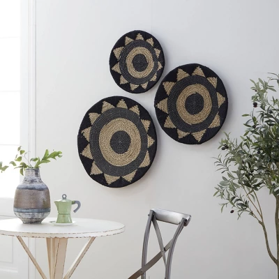 Set Of 3 Cotton Plate Handmade Woven Wall Decors - Olivia & May 9 Set Of 3 Cotton Plate Handmade Woven Wall Decors - Olivia & May - Image 7