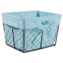 Design Imports Set Of 5 Rustic Bronze Chicken Wire Liner Baskets Aqua -Lamps and Lighting Store GUEST 39d9455f b14b 498a 93c8 145b01cb0c19