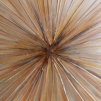 Canvas Starburst Radial Framed Wall Art With Gold Frame Brown - Olivia & May 7 Canvas Starburst Radial Framed Wall Art With Gold Frame Brown - Olivia & May - Image 5