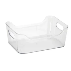 Simplify 7.68" X 5.12" X 3.15" 3pk Small Storage Tote With Handles Clear