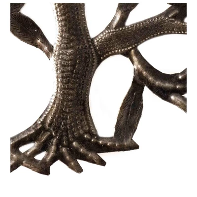 Global Crafts Double Tree Of Life Haitian Steel Drum Indoor/Outdoor Wall Art 6 Global Crafts Double Tree Of Life Haitian Steel Drum Indoor/Outdoor Wall Art - Image 4