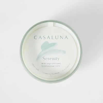 12oz Serenity Fashion Salted Glass Candle Green - Casaluna™ 4 12oz Serenity Fashion Salted Glass Candle Green - Casaluna™ - Image 2