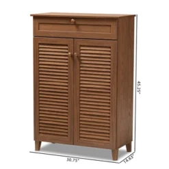Shelf Wood Shoe Storage Cabinet With Drawer Coolidge Brown - Baxton Studio -Lamps and Lighting Store GUEST 3d7905af 1462 466a 87bb 7aff0aeb5de6