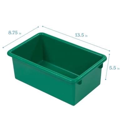 ECR4Kids Cubby Storage Bin With Non-Snap Lid, Plastic Conatiner, 10-Pack 3 ECR4Kids Cubby Storage Bin With Non-Snap Lid, Plastic Conatiner, 10-Pack
