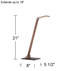 Possini Euro Design Bentley Modern Desk Lamp 21" High French Bronze Aluminum Metal LED Touch On Off Adjustable Head For Bedroom Living Room Office -Lamps and Lighting Store GUEST 4015bb84 5955 4c47 81d6 b7d27607b441