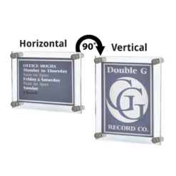 Azar Displays Floating Acrylic Wall Frame With Silver Stand Off Caps: 8.5" X 11" Graphic Size, Overall Frame Size: 12.5" X 15" -Lamps and Lighting Store GUEST 40176c11 31dd 414a 8ca2 392b0ccdfe14