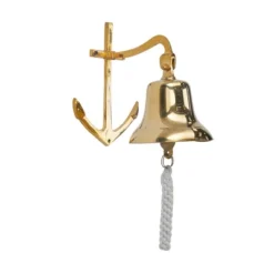 Brass Bell Wall Decor With Anchor Backing - Olivia & May 12 Brass Bell Wall Decor With Anchor Backing - Olivia & May -Lamps and Lighting Store GUEST 407433f0 f5fd 4c18 b88f 0e818d8a70c9
