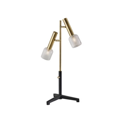 Melvin LED Table Lamp Antique Brass (Includes LED Light Bulb) Black - Adesso 3 Melvin LED Table Lamp Antique Brass (Includes LED Light Bulb) Black - Adesso