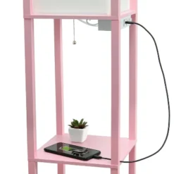 Floor Lamp Etagere Organizer Storage Shelf With 2 USB Charging Ports And Linen Shade - Simple Designs 20 Floor Lamp Etagere Organizer Storage Shelf With 2 USB Charging Ports And Linen Shade - Simple Designs -Lamps and Lighting Store GUEST 43358b7f 796a 4d8e af81 0debc220e35d