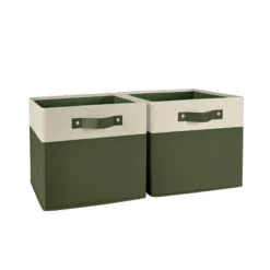 2pc Kids' 10.5" Two-Toned Folding Storage Bin Set - RiverRidge Home -Lamps and Lighting Store GUEST 44ec3bb4 6492 4270 8e41 fc87b00d4061