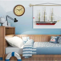 Seiko 12" World Globe Wall Clock, Metallic Brown