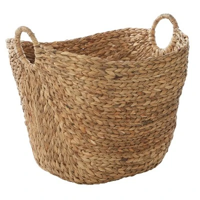19" X 20" X 18" Brown Sea Grass Contemporary Storage Basket - Olivia & May 5 19" X 20" X 18" Brown Sea Grass Contemporary Storage Basket - Olivia & May - Image 3