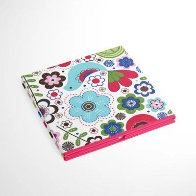 Bacati - Botanical Pink Storage Box Small 4 Bacati - Botanical Pink Storage Box Small - Image 2