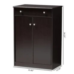 Dariell Modern And Contemporary Finished Shoe Cabinet Dark Brown - Baxton Studio -Lamps and Lighting Store GUEST 485962d2 f2fa 42b9 921e 905c0645f1c9