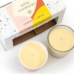 Good Chemistry™ Refillable Glass Candle And Plant-Based Candle Refill Kit Lemon And Love - 8.3 Oz