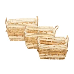 Set Of 3 Contemporary Sea Grass Storage Baskets Brown - Olivia & May 14 Set Of 3 Contemporary Sea Grass Storage Baskets Brown - Olivia & May -Lamps and Lighting Store GUEST 498362d2 b6a4 4285 b2b9 eaf6fbdc33dd