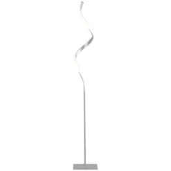 HOMCOM Modern Spiral Floor Lamp, LED Standing Lamp Warm White With Square Base And Foot Switch For Living Room, Bedroom, Silver 9 HOMCOM Modern Spiral Floor Lamp, LED Standing Lamp Warm White With Square Base And Foot Switch For Living Room, Bedroom, Silver -Lamps and Lighting Store GUEST 49f5652f eb39 4ba7 b275 42f0ce55b562