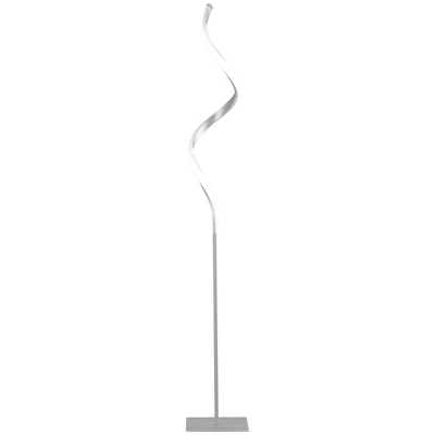 HOMCOM Modern Spiral Floor Lamp, LED Standing Lamp Warm White With Square Base And Foot Switch For Living Room, Bedroom, Silver 5 HOMCOM Modern Spiral Floor Lamp, LED Standing Lamp Warm White With Square Base And Foot Switch For Living Room, Bedroom, Silver - Image 3