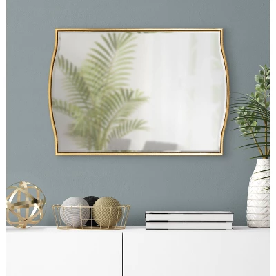 17" X 24" Sedelle Decorative Framed Wall Mirror Gold - Kate & Laurel All Things Decor 6 17" X 24" Sedelle Decorative Framed Wall Mirror Gold - Kate & Laurel All Things Decor - Image 4